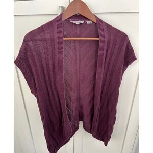 Royal Robbins Knit Open Front Cardigan Short‎ Sleeve Plum Purple Size S